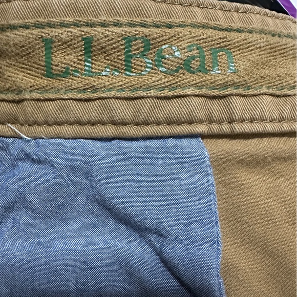 L.L.Bean Mens Khaki Chino Pants 40x34 Standard Fit Stretch Coolmax Tan Casual - Picture 7 of 8